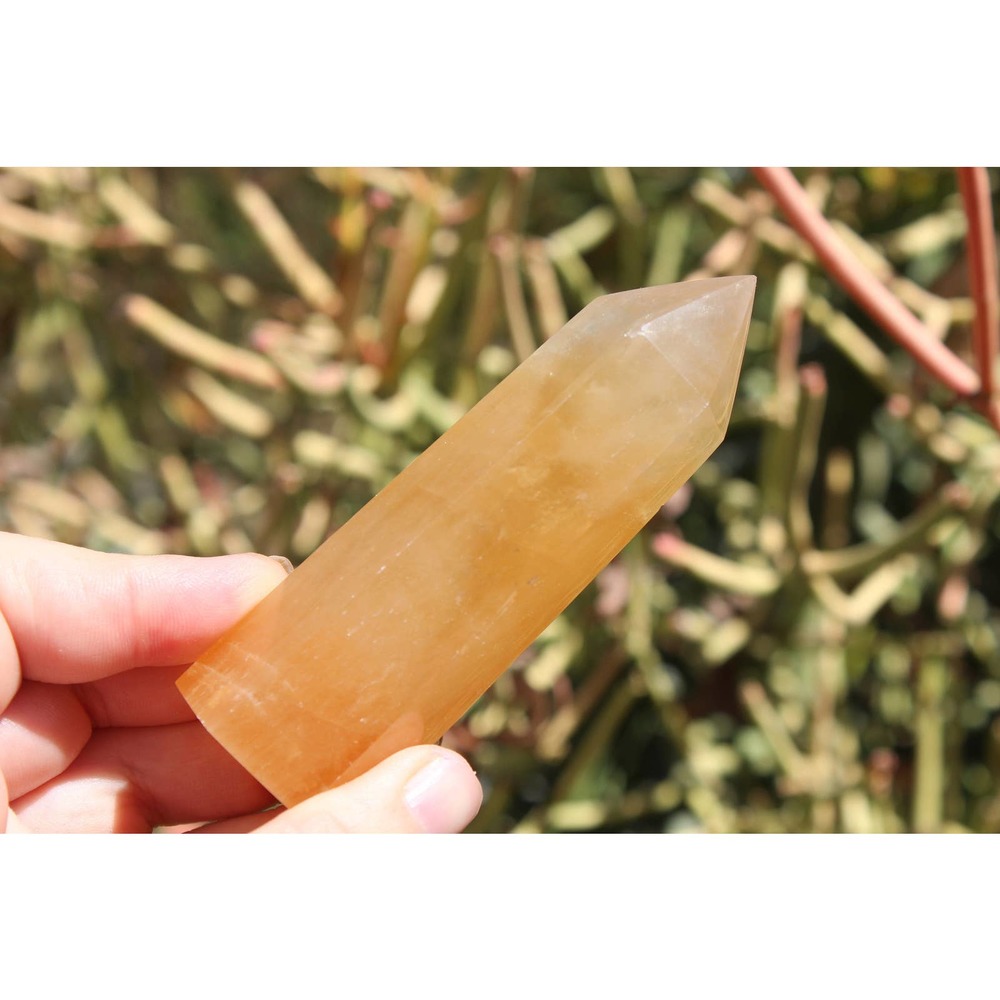 Honey Calcite Point Tower